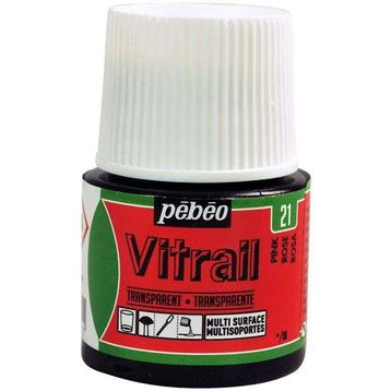 Pebeo Vitrail Pink 21 45 ml Transparan Cam Boyası