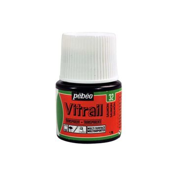 Pebeo Vitrail Salmon 05032 45 ml Transparan Cam Boyası