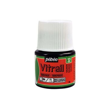 Pebeo Vitrail Salmon 05032 45 ml Transparan Cam Boyası
