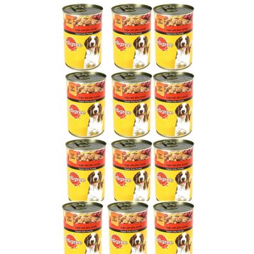 Pedigree Sığır Etli jöle İçinde 12x400 gr Yetişkin Köpek Konserve