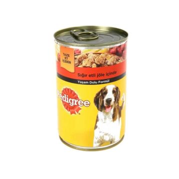 Pedigree Sığır Etli jöle İçinde 12x400 gr Yetişkin Köpek Konserve