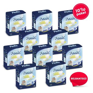 Pedix Anatomik Belbantsız L 80 Adet Hasta Bezi