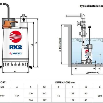 Pedrollo RXm 2 Dalgıç Pompası