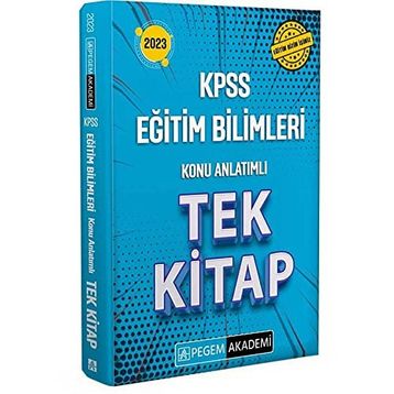 Pegem Akademi Yayıncılık 2023 KPSS Eğitim Bilimleri Konu Anlatımlı Tek Kitap