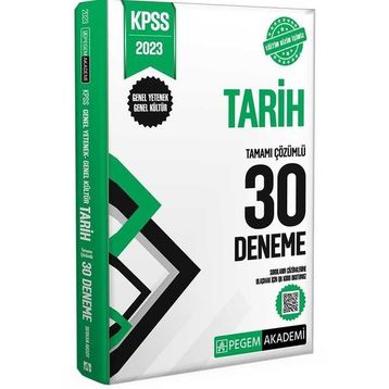 Pegem Akademi Yayıncılık 2023 Kpss Genel Kültür Genel Yetenek Tarih 30 Deneme