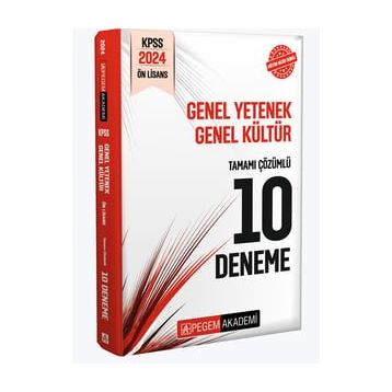 Pegem Akademi Yayıncılık 2024 KPSS Genel Yetenek Genel Kültür Önlisans Tamamı Çözümlü 10 Deneme