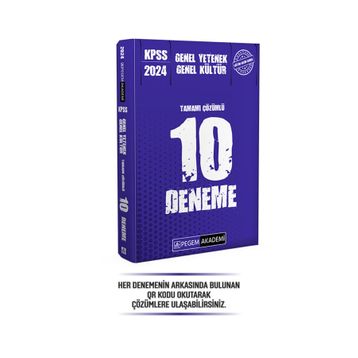Pegem Akademi Yayıncılık 2024 KPSS Genel Yetenek Genel Kültür Tamamı Çözümlü 10 Deneme