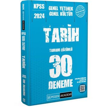 Pegem Yayınları - 2024 KPSS Genel Kültür Genel Yetenek Tarih 30 Deneme