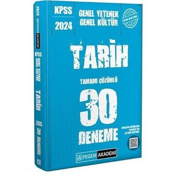 Pegem Yayınları - 2024 KPSS Genel Kültür Genel Yetenek Tarih 30 Deneme