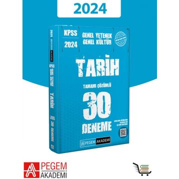 Pegem Yayınları - 2024 KPSS Genel Kültür Genel Yetenek Tarih 30 Deneme