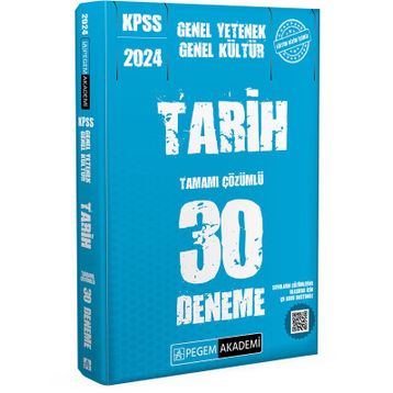 Pegem Yayınları - 2024 KPSS Genel Kültür Genel Yetenek Tarih 30 Deneme