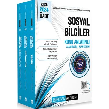 Pegem Yayınları 2024 KPSS ÖABT Sosyal Bilgiler Konu Anlatımlı 3 Kitap