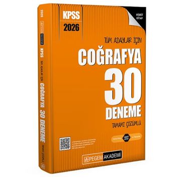 Pegem Yayınları 2026 KPSS Tüm Adaylar İçin Coğrafya Tamamı Çözümlü 30 Deneme