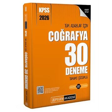 Pegem Yayınları 2026 KPSS Tüm Adaylar İçin Coğrafya Tamamı Çözümlü 30 Deneme