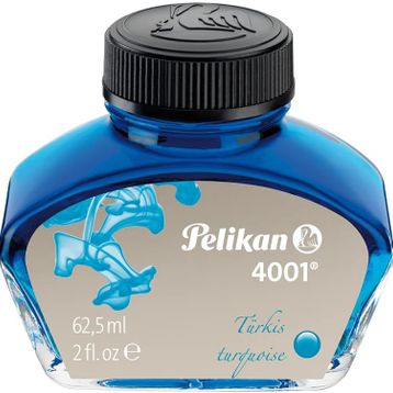 Pelikan 4001 62.5 ml Turkuaz Şişe Dolma Kalem Mürekkep