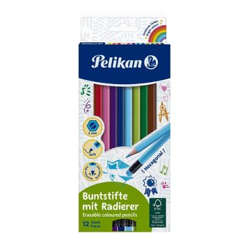 Pelikan 700689 12 Renk Silgili Kuru Boya Kalemi
