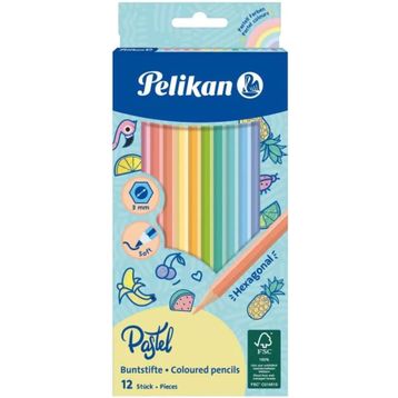 Pelikan P-701143 12 Renkli Kuru Boya Kalemi