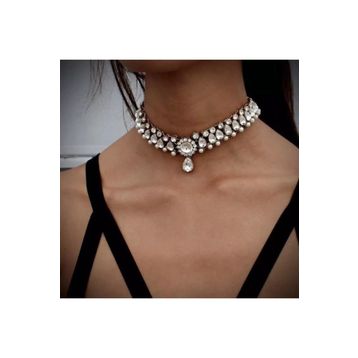 Pelin Aksesuar Taşlı İncili Choker Kolye