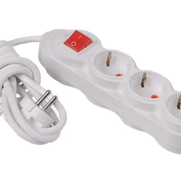 Pelsan 3'lü 2 m Çocuk Korumalı Anahtarlı Beyaz Topraklı Priz