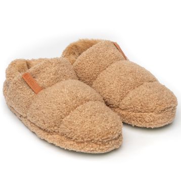 Peluche TED-KCL Krem Camel Teddy Women Slipper Günlük Kadın Ev Pandufu