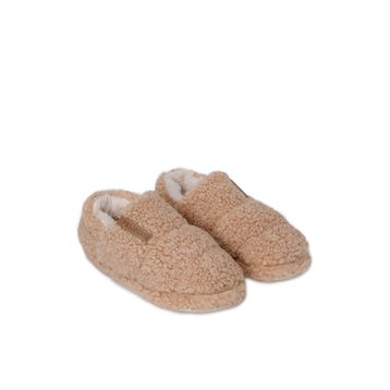 Peluche TED-KCL Krem Camel Teddy Women Slipper Günlük Kadın Ev Pandufu