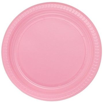 Pembe 25 Adet 22 cm Doğum Günü Parti Tabağı