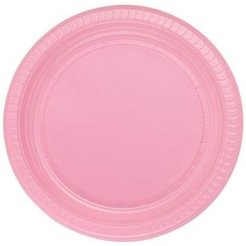 Pembe 25 Adet 22 cm Doğum Günü Parti Tabağı