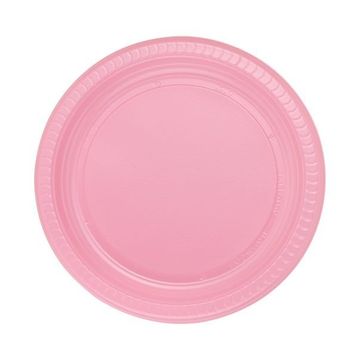 Pembe 25 Adet 22 cm Doğum Günü Parti Tabağı
