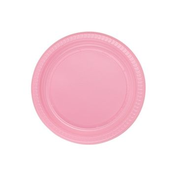 Pembe 25 Adet 22 cm Doğum Günü Parti Tabağı