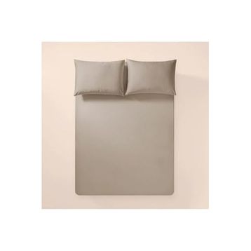 Penelope Pure Serisi 120x200 cm Taş Rengi Pamuk Percale Lastikli Çarşaf