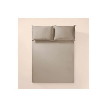 Penelope Pure Serisi 160x200 cm Taş Rengi Pamuk Percale Lastikli Çarşaf