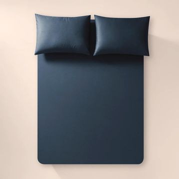 Penelope Pure Serisi 200x200 cm Lacivert Pamuk Percale Lastikli Çarşaf