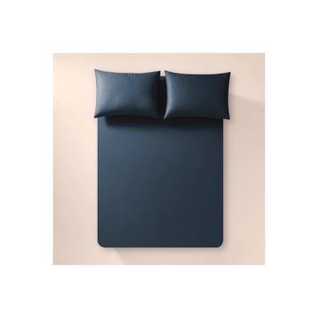 Penelope Pure Serisi 200x200 cm Lacivert Pamuk Percale Lastikli Çarşaf