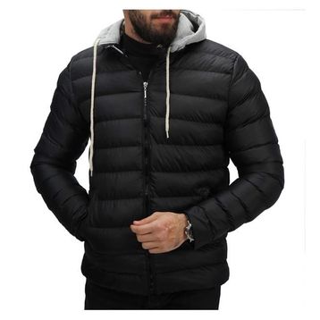 Penguen Brand Erkek Slim Fit Kapşonlu Puffer Şişme Mont
