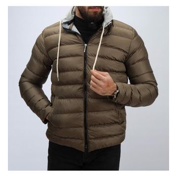 Penguen Brand Erkek Slim Fit Kapşonlu Puffer Şişme Mont