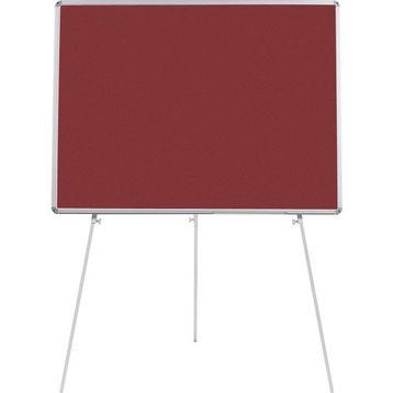 Penguen Teleskopik Ayaklı Bordo Kumaşlı 90x120 cm Pano