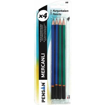Pensan 12010 4'lü Mercanlı Kartela Kurşun Kalem