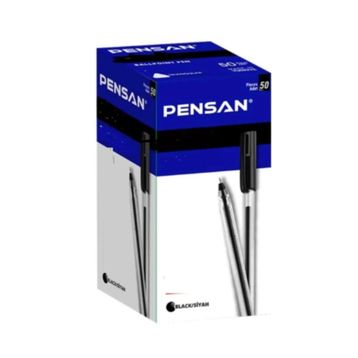 Pensan 2305 Üçgen Siyah 0.5 mm 50'li Tükenmez Kalem