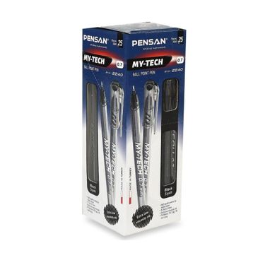 Pensan My-tech 0.7 mm 25'li Siyah Tükenmez Kalem