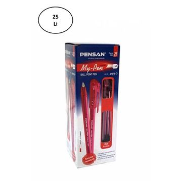 Pensan PE02210TKKI Kırmızı 25li Tükenmez Kalem