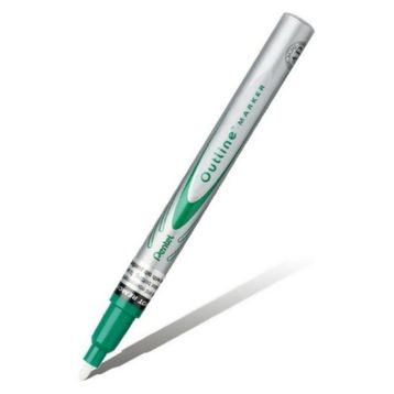Pentel Kontürlü Outline Paint Yeşil Markör