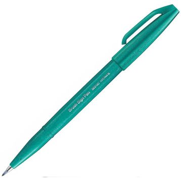 Pentel SES15C-D3X Turkuaz Brush Sign Pen Fiber Kalem