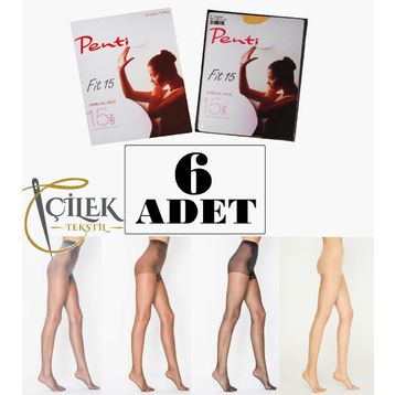 Penti 15 Den Fit Parlak Süper İnce 6 Adet Külotlu Çorap