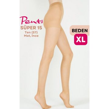 Penti Mat İnce 15 Den 57 Ten Nude No 4 X Large Süper Külotlu Çorap