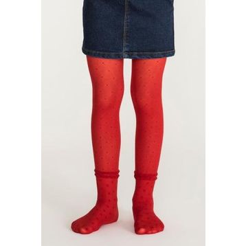 Penti PCDP608G19IY-70 Kız Çocuk Kırmızı Pretty Cross Külotlu Çorap