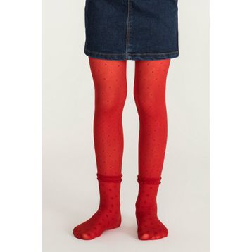 Penti PCDP608G19IY-70 Kız Çocuk Kırmızı Pretty Cross Külotlu Çorap