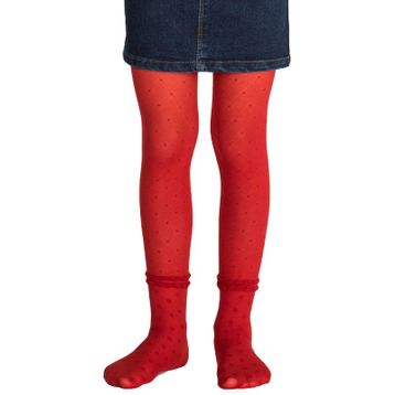 Penti PCDP608G19IY-70 Kız Çocuk Kırmızı Pretty Cross Külotlu Çorap
