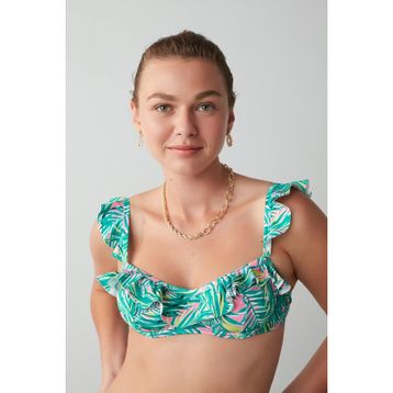 Penti PLJRFVVT21IY-MIX Palm Neon Frill Balen Bikini Üstü