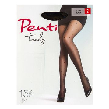 Penti Stil PCDPLULK16SK5004 Siyah Külotlu Çorap