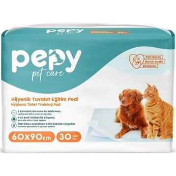 Pepy 30 Adet Hijyenik Yapışkanlı Kedi ve Köpek Tuvalet Eğitim Çiş Pedi